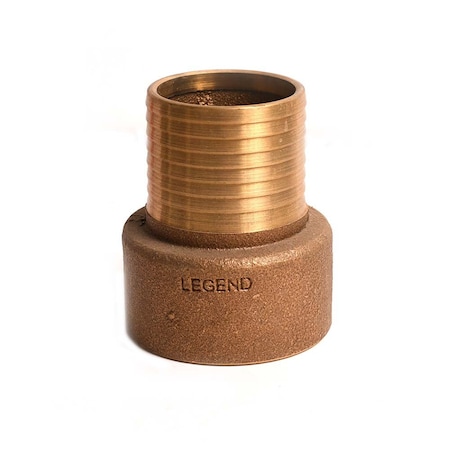 Thrifco Plumbing 2 Inch BRASS INSERT F ADAPTER 6522145